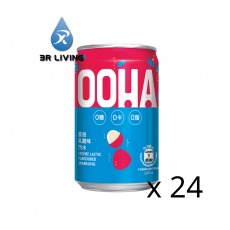  “OOHA”荔枝乳酸味汽水200mL 迷你罐 24樽裝