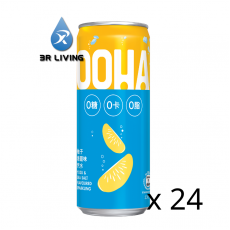“OOHA”柚子海鹽味汽水330mL 高罐裝 24罐