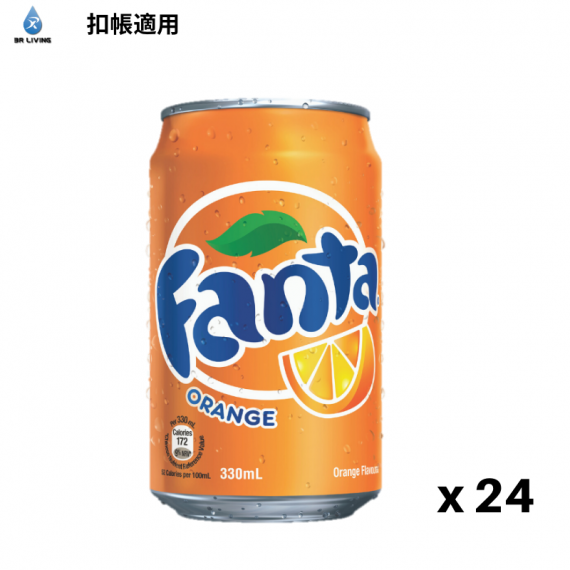 「芬達」橙味汽水330毫升 24罐裝